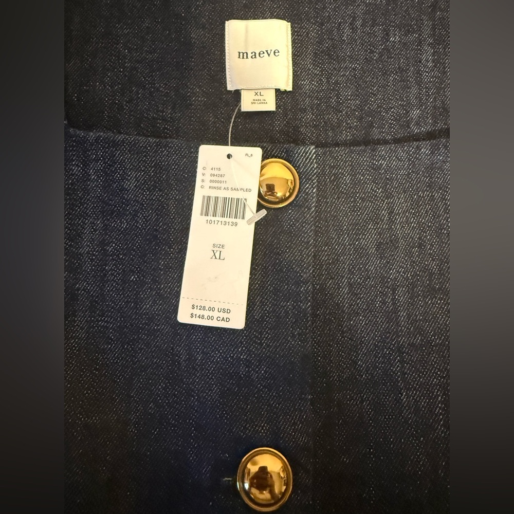 Anthropologie Maeve Square-Neck Cutaway Denim Vest - Picture 10 of 10